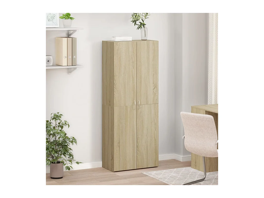 Armoire de classement chêne sonoma 60x32x153 cm bois ingénierie