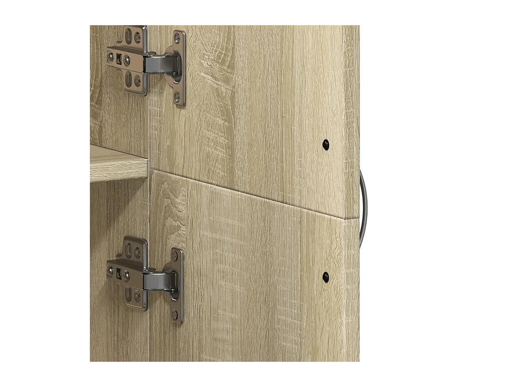 Armoire de classement chêne sonoma 60x32x153 cm bois ingénierie