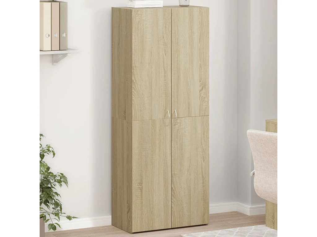 Armoire de classement chêne sonoma 60x32x153 cm bois ingénierie