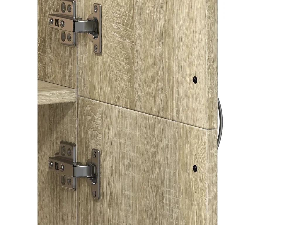 Armoire de classement chêne sonoma 60x32x153 cm bois ingénierie