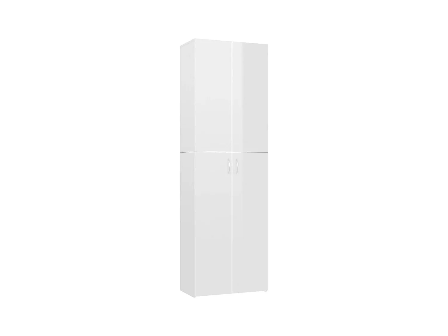 Armoire de bureau Blanc brillant 60x32x190 cm Bois d'ingénierie