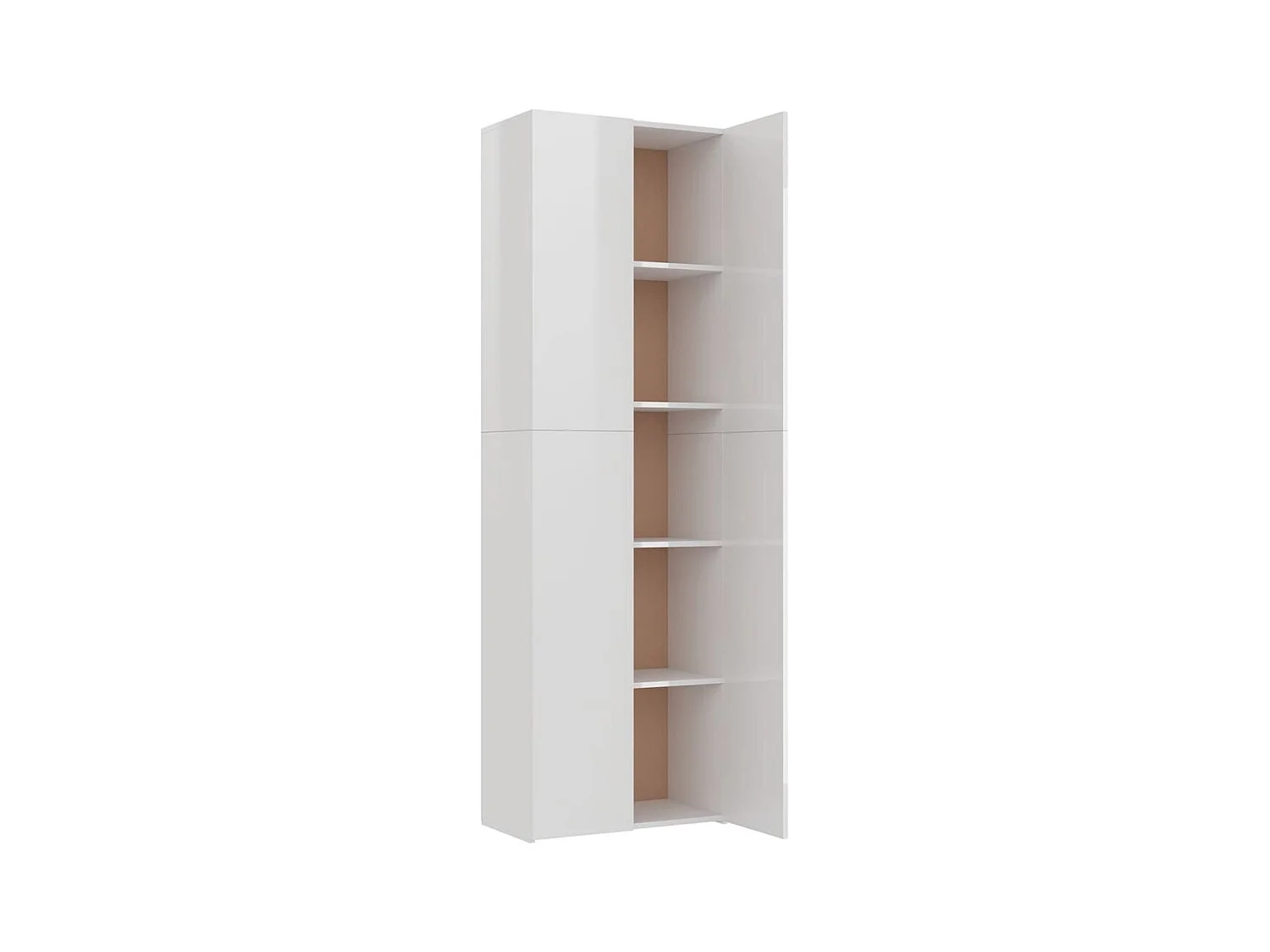 Armoire de bureau Blanc brillant 60x32x190 cm Bois d'ingénierie