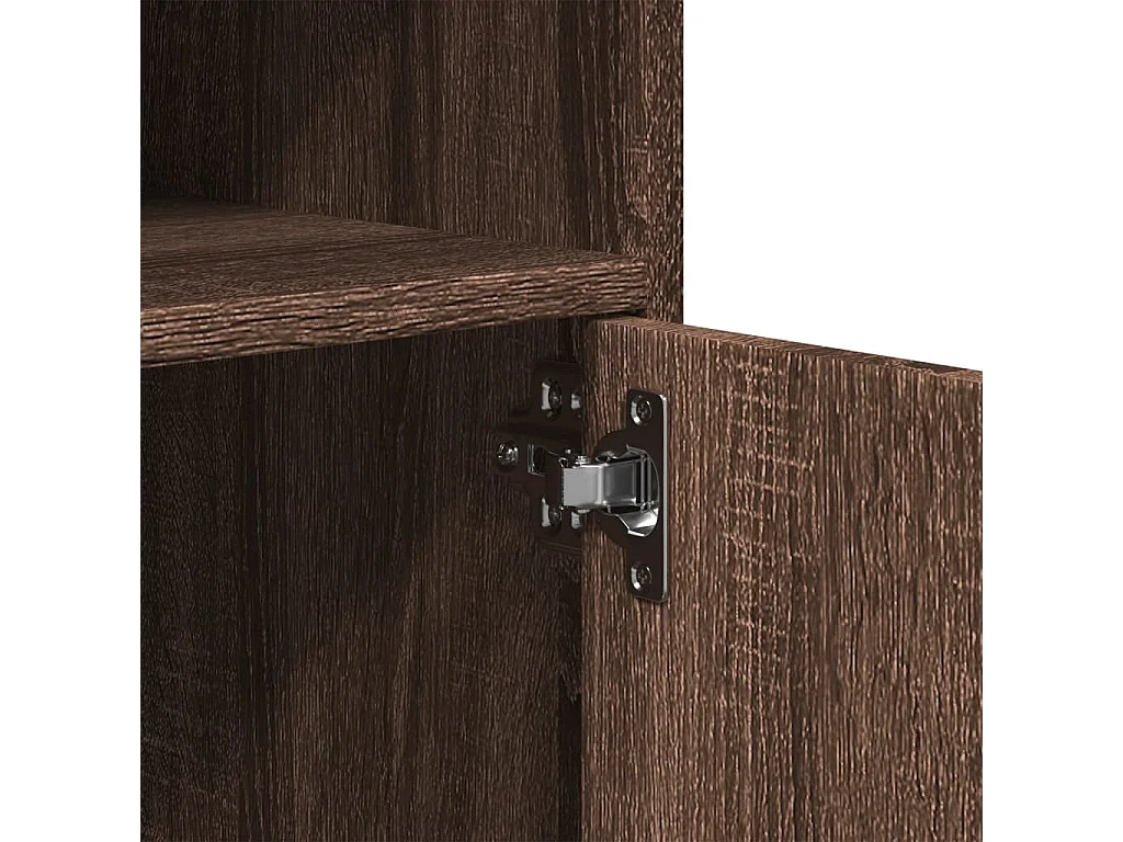 Mueble rodante de roble marrón 60x48x81 cm de madera contrachapada