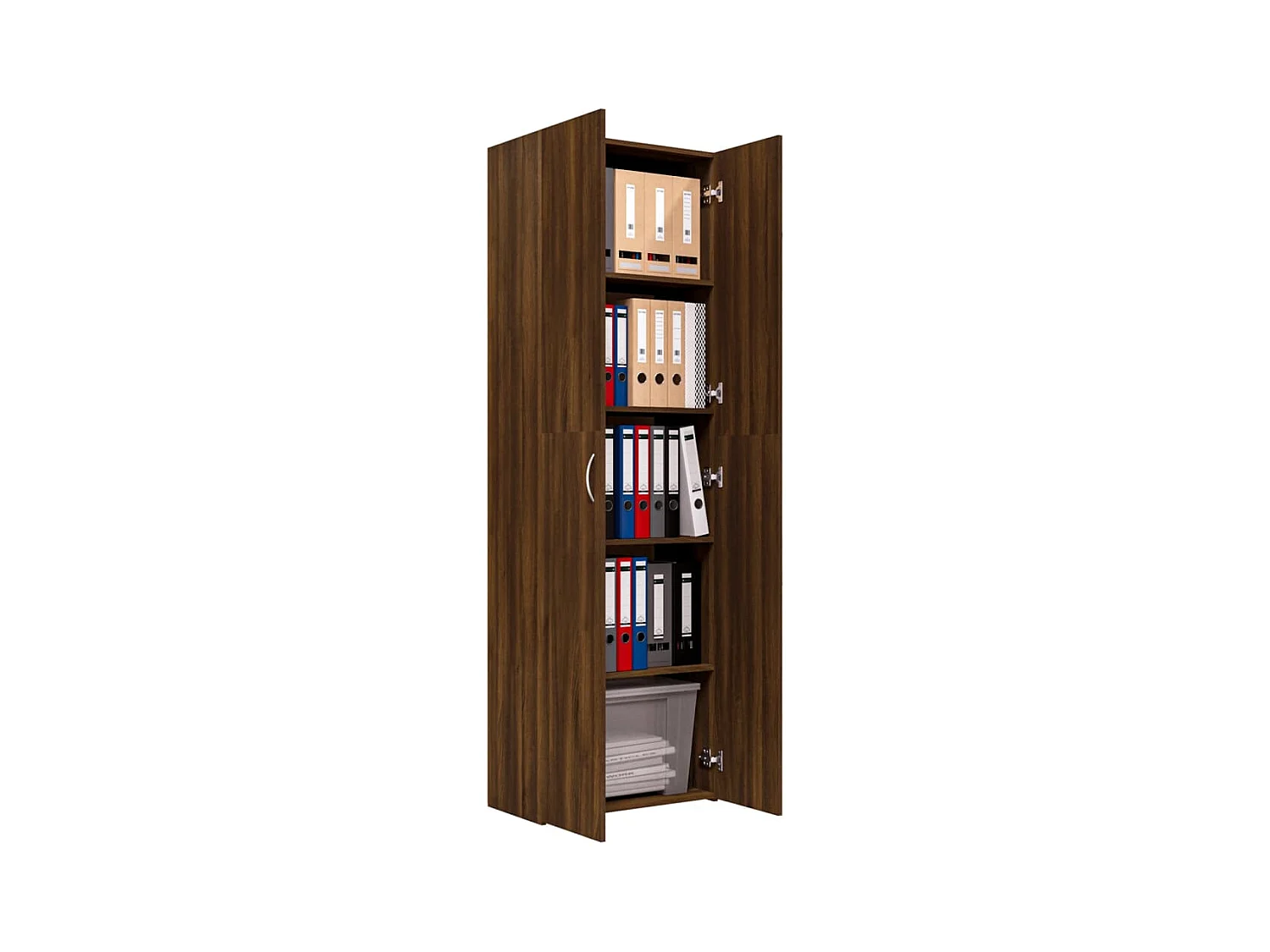 Kantoorkast Bruin eiken 60x32x190 cm Bewerkt hout