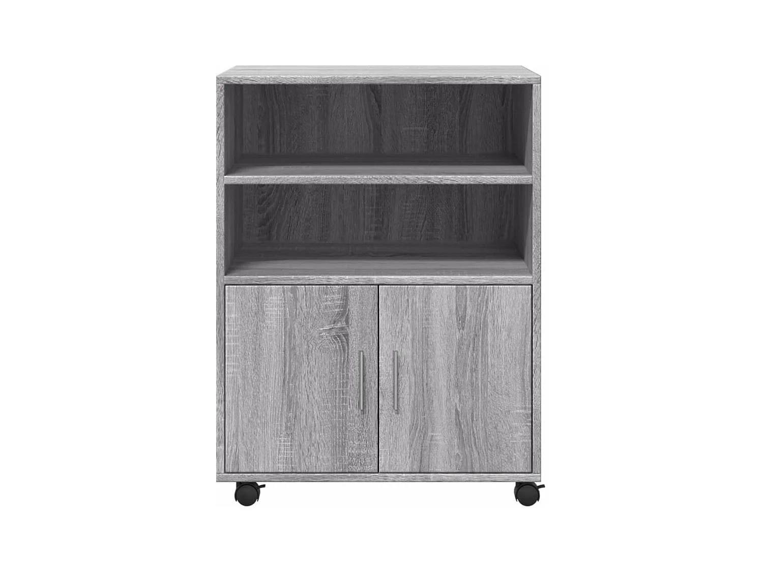 Armoire à roulettes sonoma gris 60x48x81 cm bois d'ingénierie