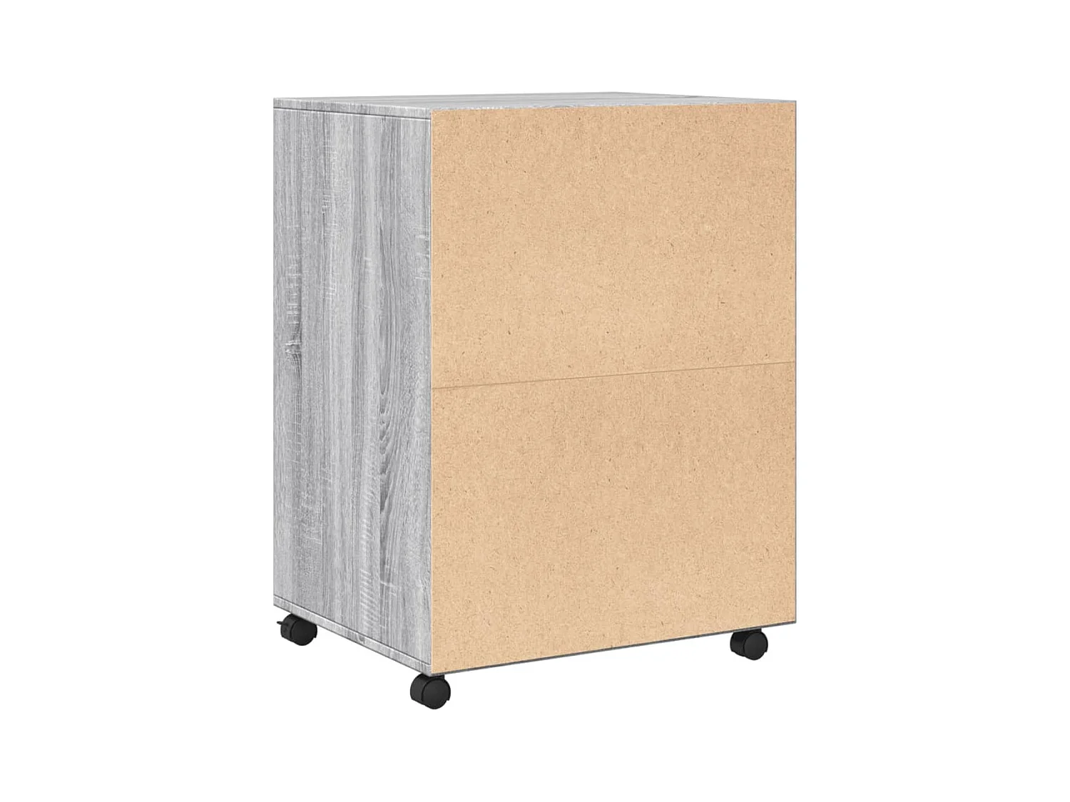 Armoire à roulettes sonoma gris 60x48x81 cm bois d'ingénierie