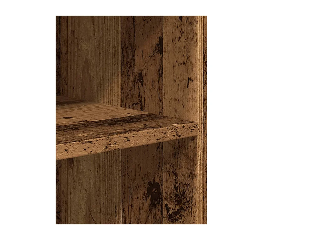 Bijzettafel met oude houten wielen 55x60x78 cm