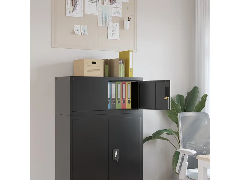 Classeur noir 90x40x40 cm acier