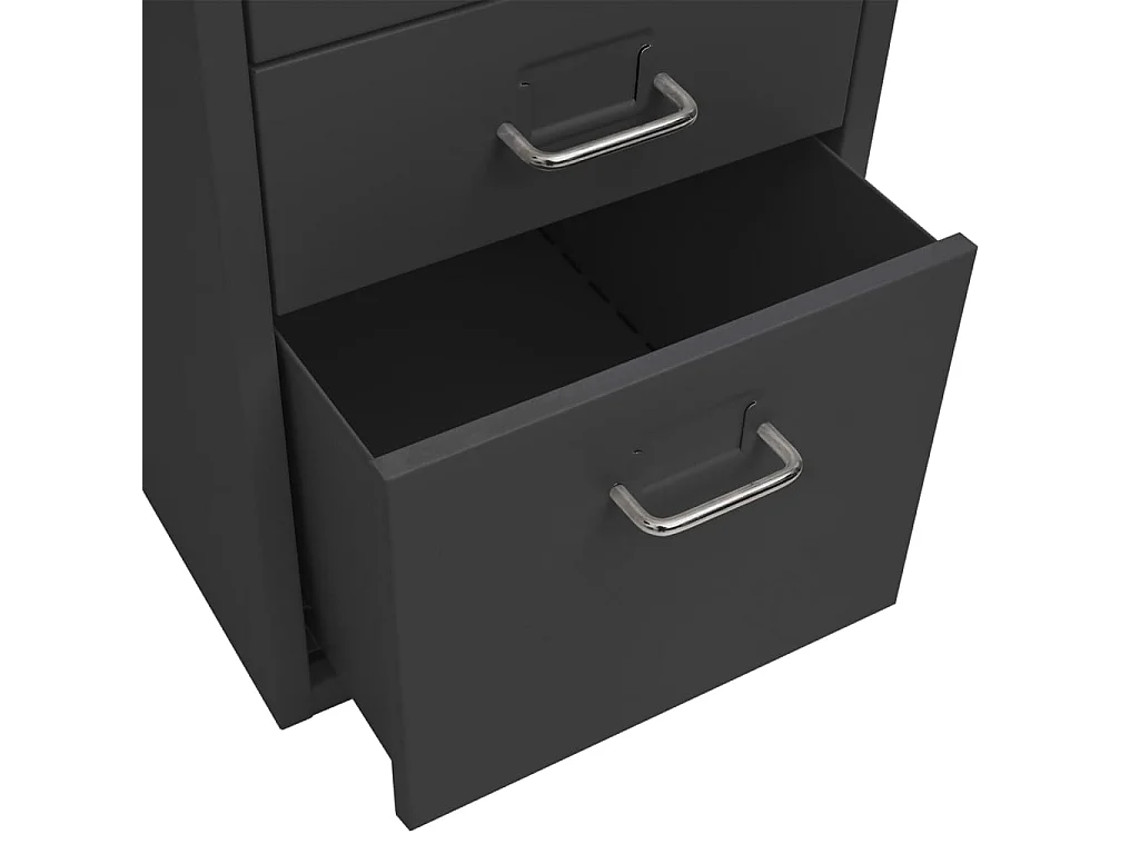 Classeur mobile Anthracite 28x41x69 cm Métal