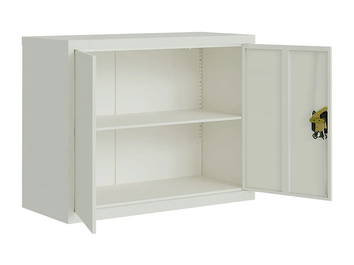 Schedario grigio chiaro 90x40x70 cm in acciaio