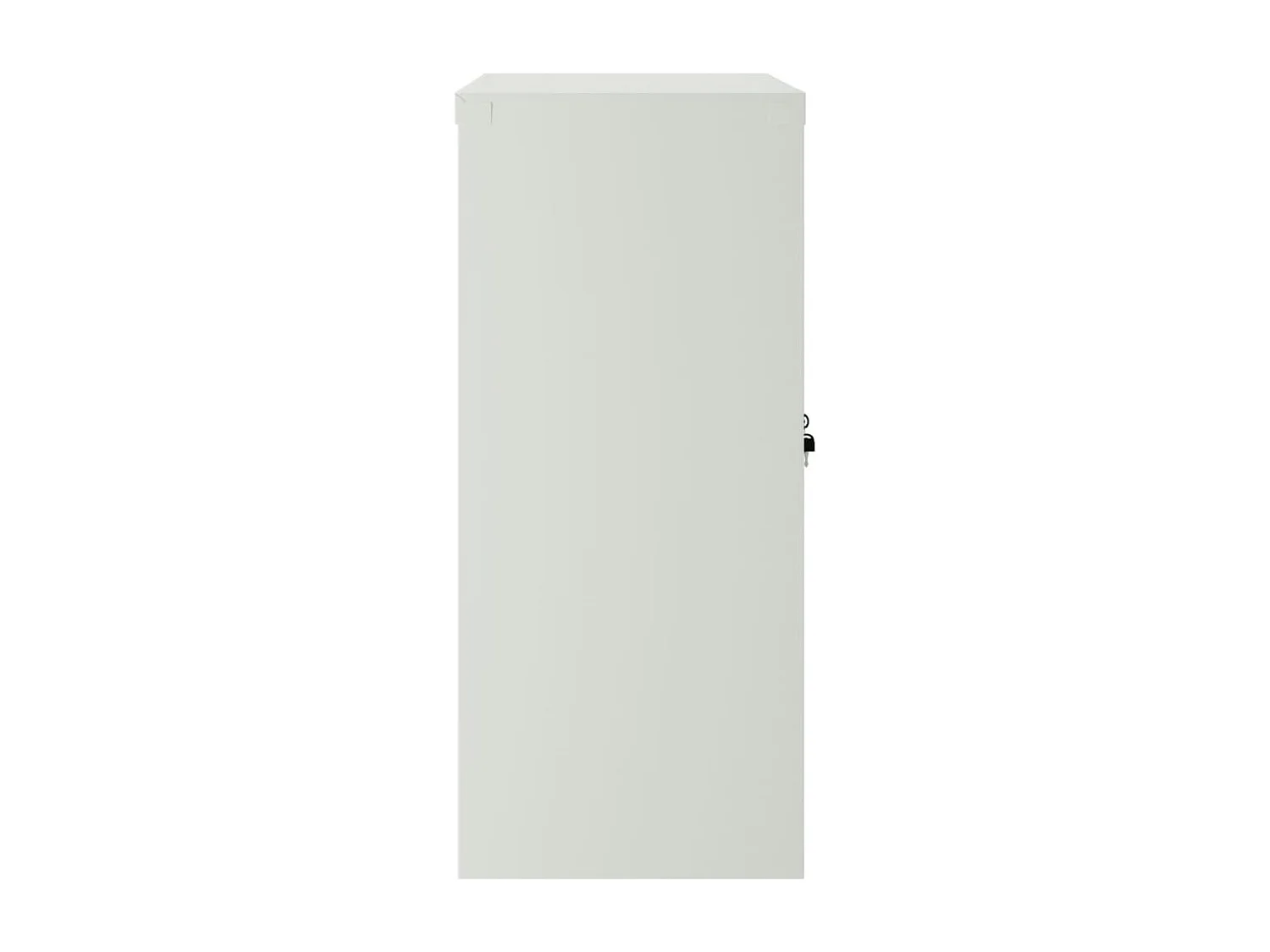 Armário de escritório com 2 portas cinza 90 cm aço