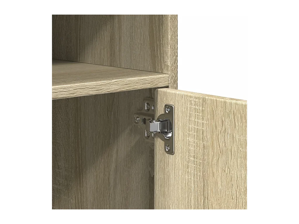 Rollschrank aus Sonoma-Eiche, 60 x 48 x 81 cm, Holzwerkstoff