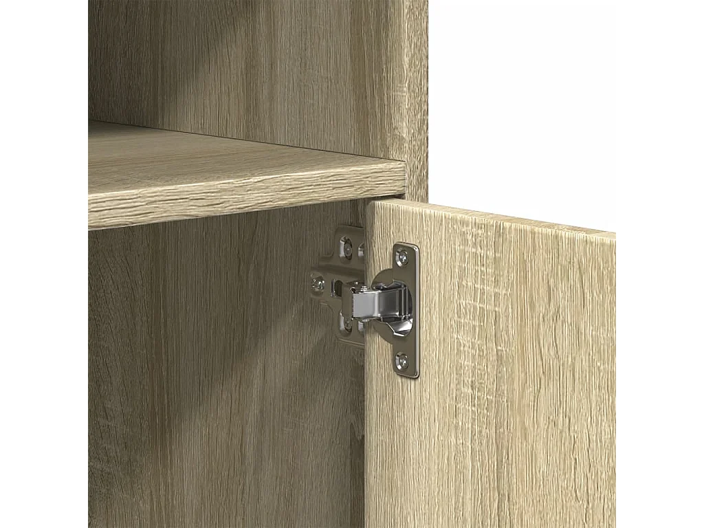 Mobile con rotelle in rovere Sonoma 60x48x81 cm in multistrato