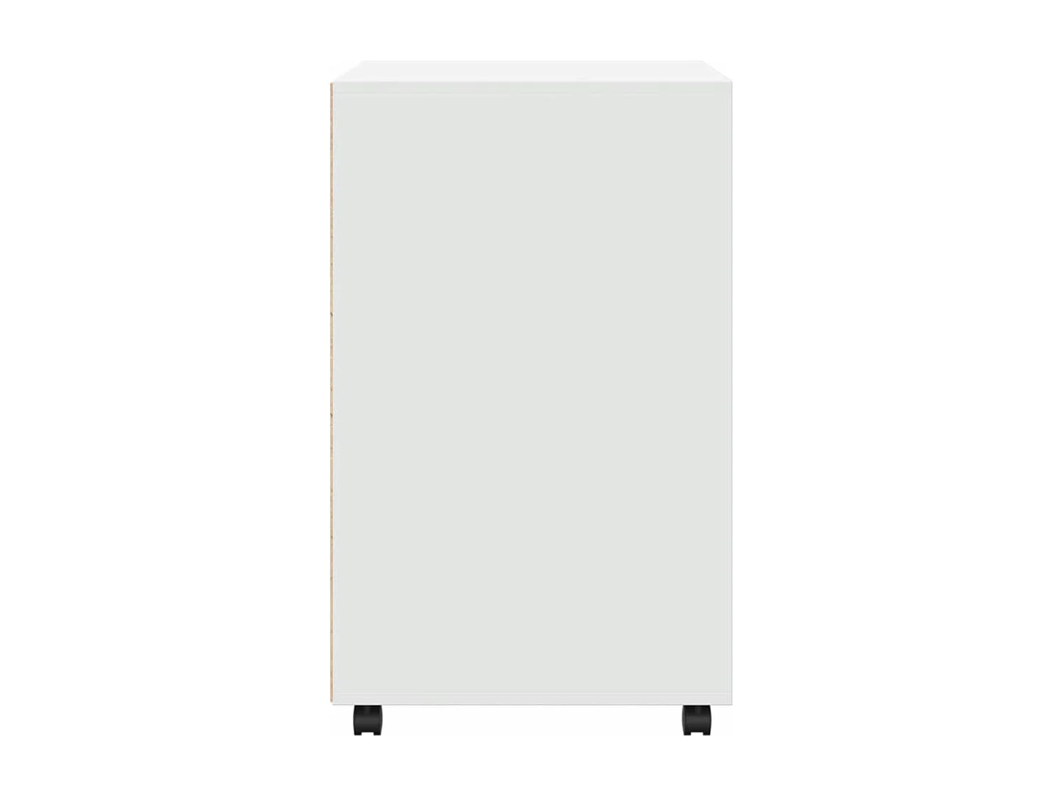 Armario con ruedas blanco 60x48x81 cm de madera contrachapada