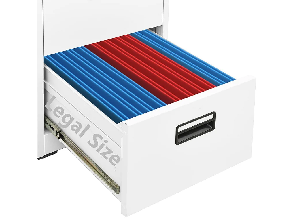 Armário de arquivo branco 46x62x102,5 cm aço