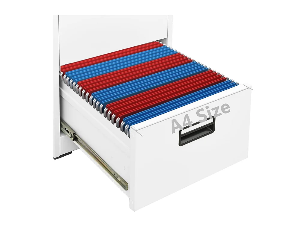 Armário de arquivo branco 46x62x102,5 cm aço