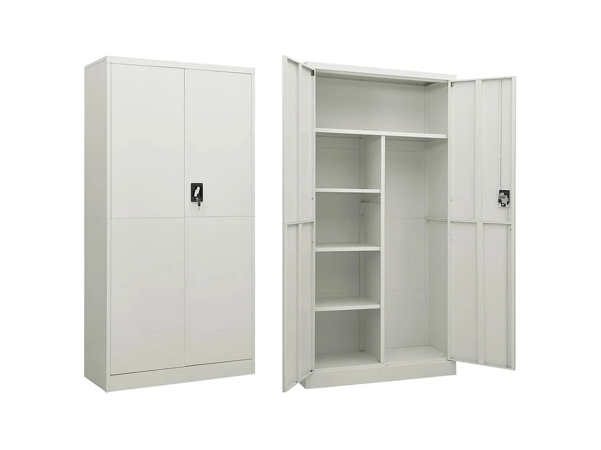 Armoire à casiers Gris clair 90x40x180 cm Acier