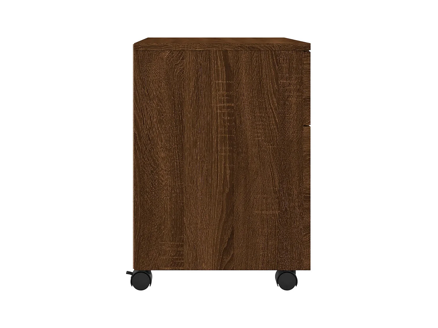 Mobile classificatore con ruote Rovere bruno 45x38x54 cm Legno