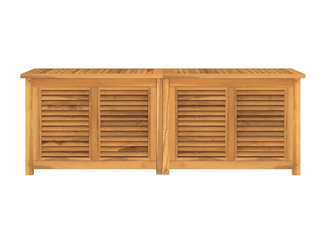 Tuinopbergbox en tas 150x50x53 cm massief teakhout