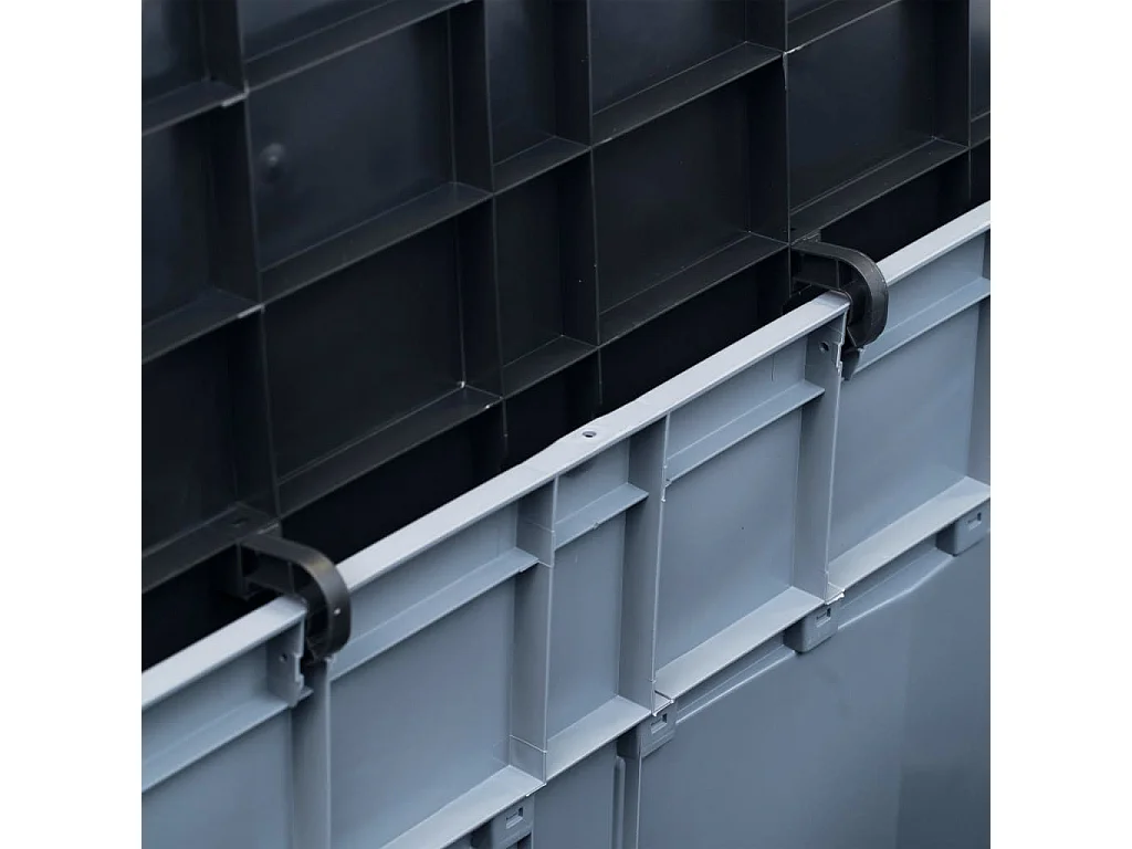 Caixa de arrumação para jardim 320 L cinzento preto