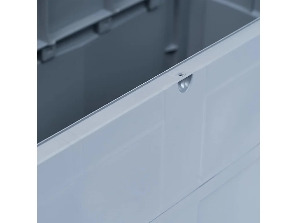 Boîte de rangement de jardin 320 L Gris Noir