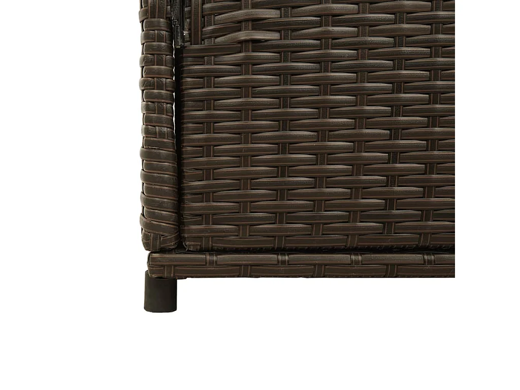 Armoire de rangement jardin marron 105x55x113 cm résine tressée
