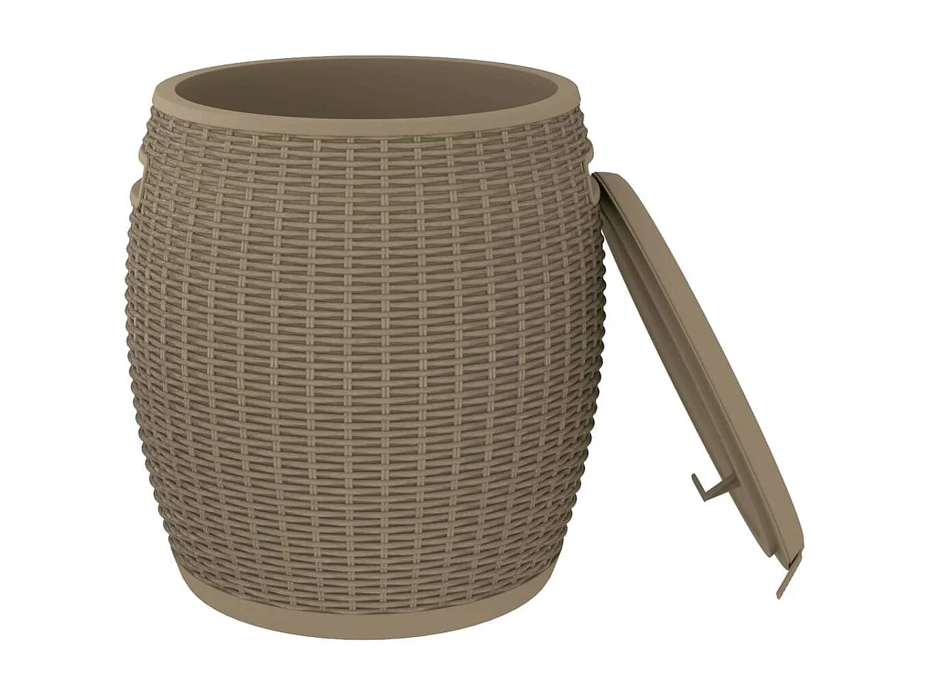 Boîte de rangement de jardin 4 en 1 marron clair polypropylène