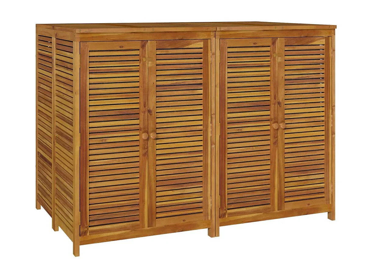 Boîte de rangement de jardin 140x87x104 cm bois massif d'acacia