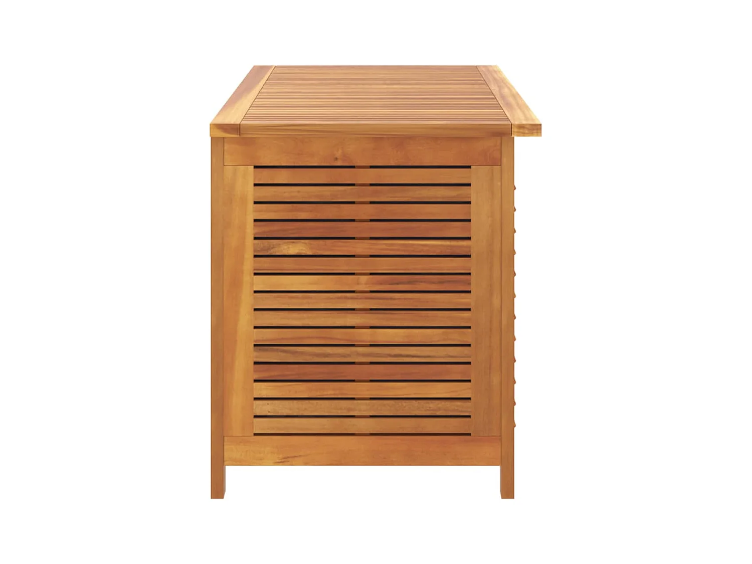 Caixa de arrumação para jardim com venezianas 113x50x56cm madeira de acácia