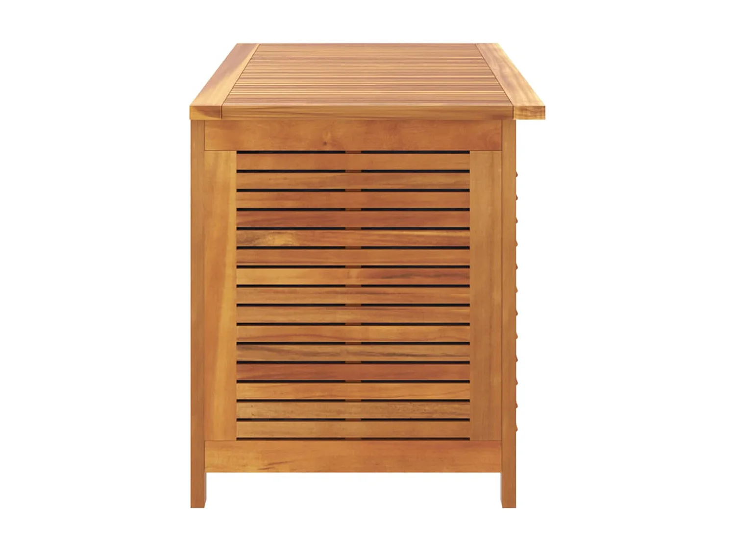 Boîte de rangement de jardin persiennes 113x50x56cm bois acacia