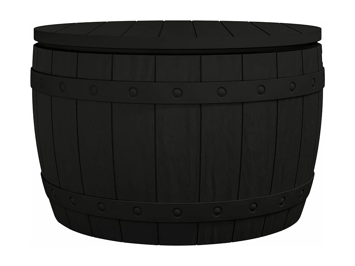 Baule da giardino 3 in 1 in polipropilene nero