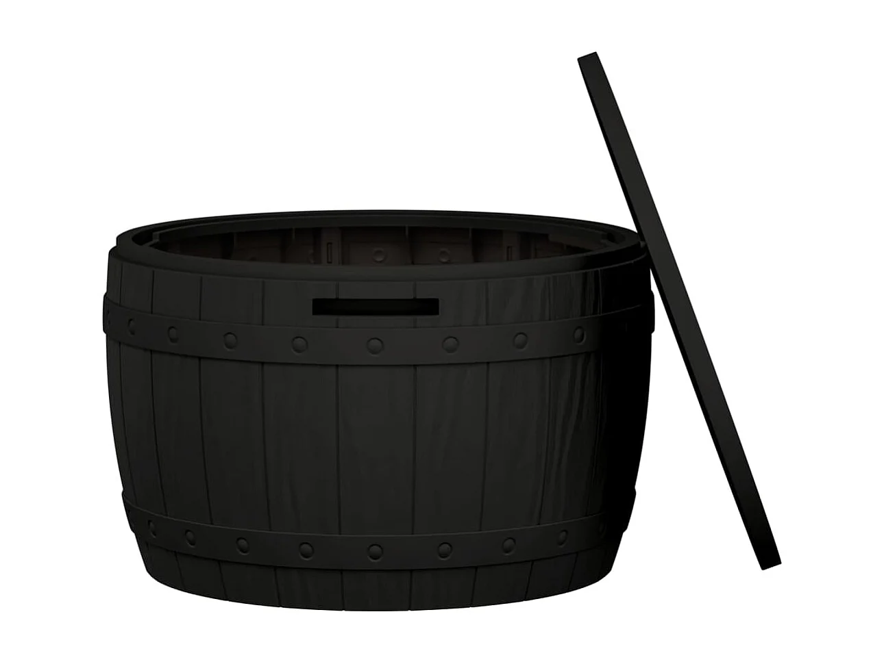 Baule da giardino 3 in 1 in polipropilene nero