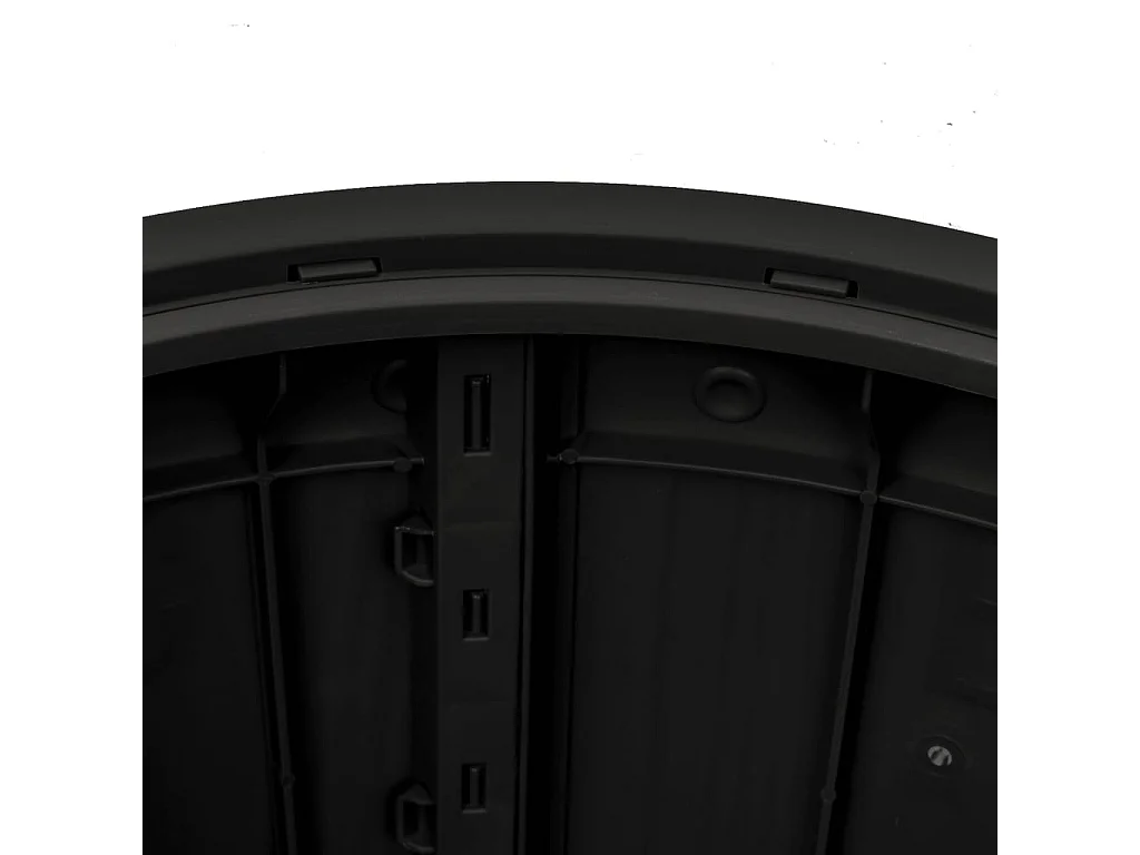 Baule da giardino 3 in 1 in polipropilene nero