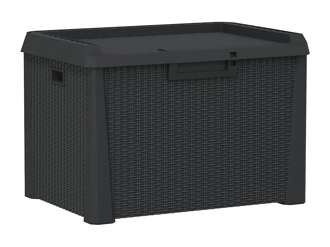 Anthrazitfarbene Garten-Aufbewahrungsbox 125 L PP