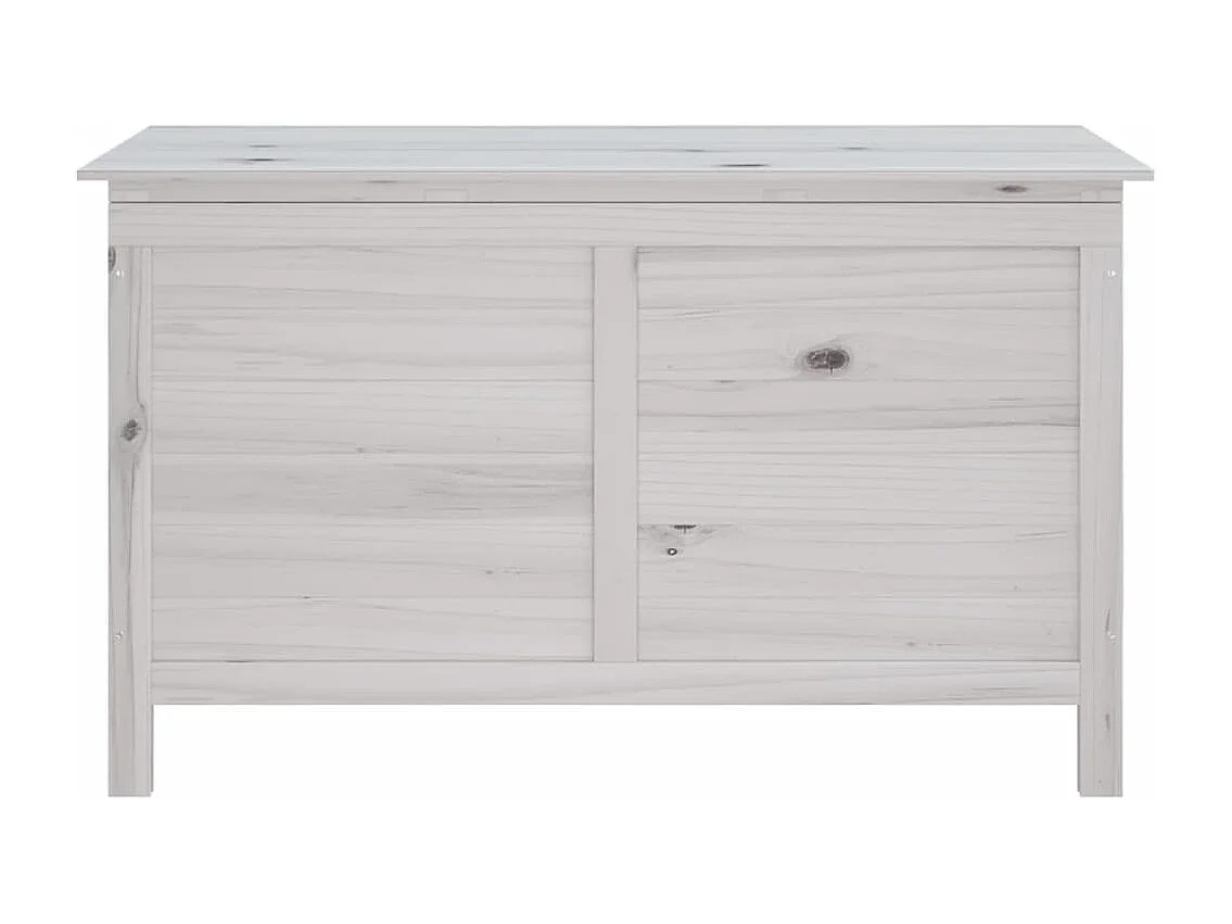 Box portaoggetti da giardino bianco in legno massello di abete