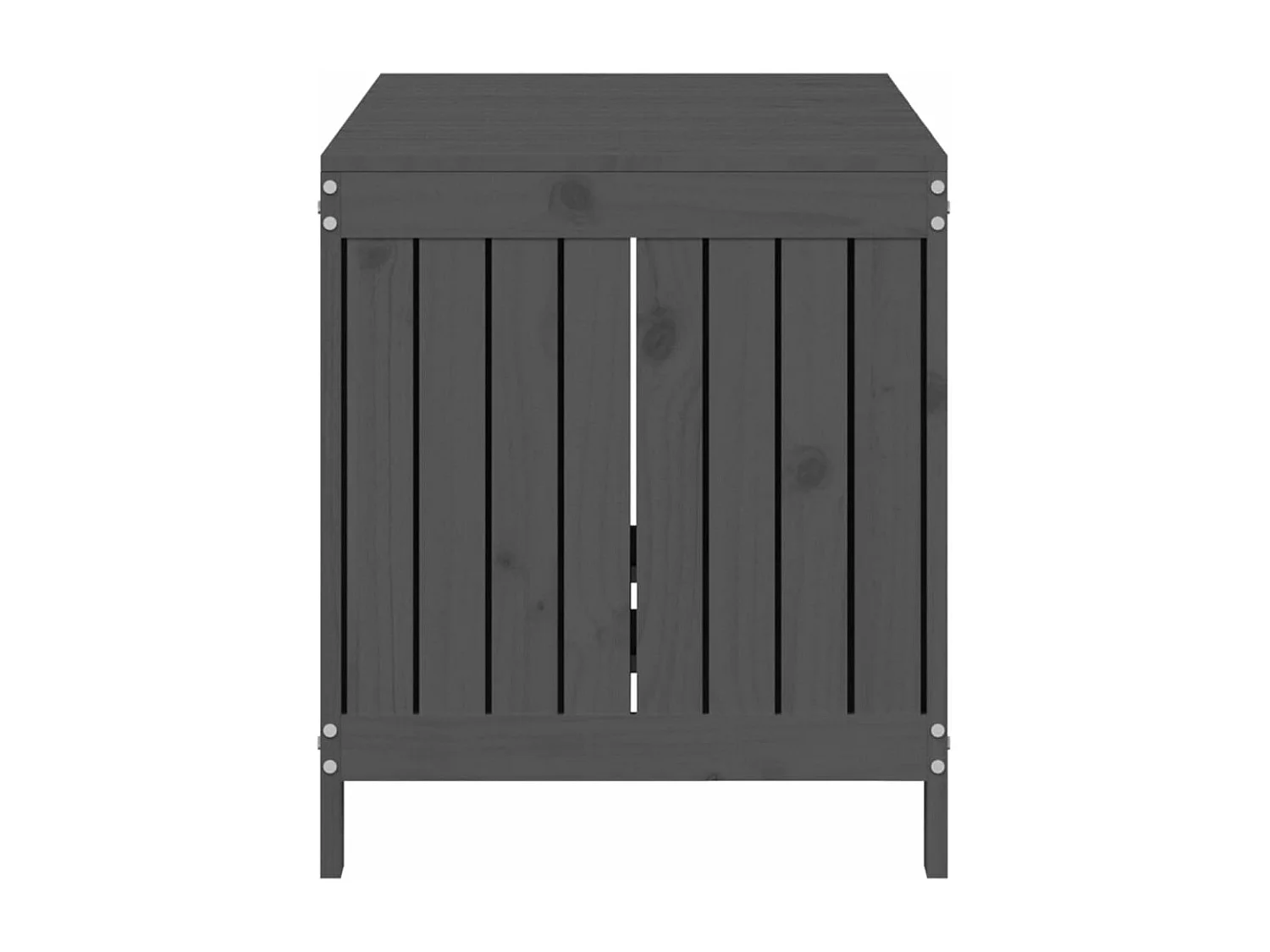 Baule da giardino Grigio 121x55x64 cm Legno di pino