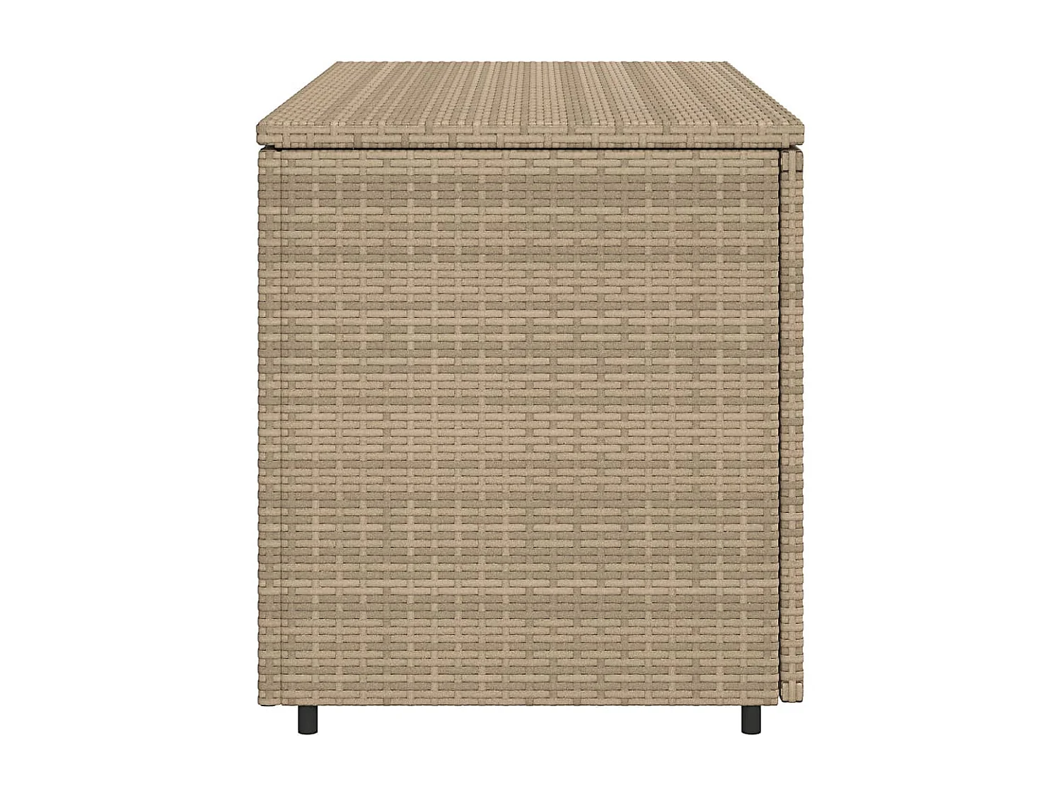 Armoire de rangement jardin beige 110x55x60,5 cm résine tressée