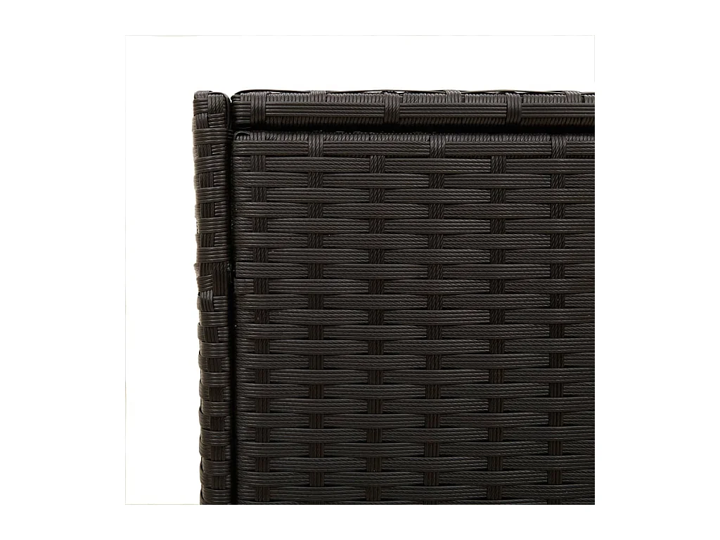 Boîte de rangement de jardin noir 283L résine tressée