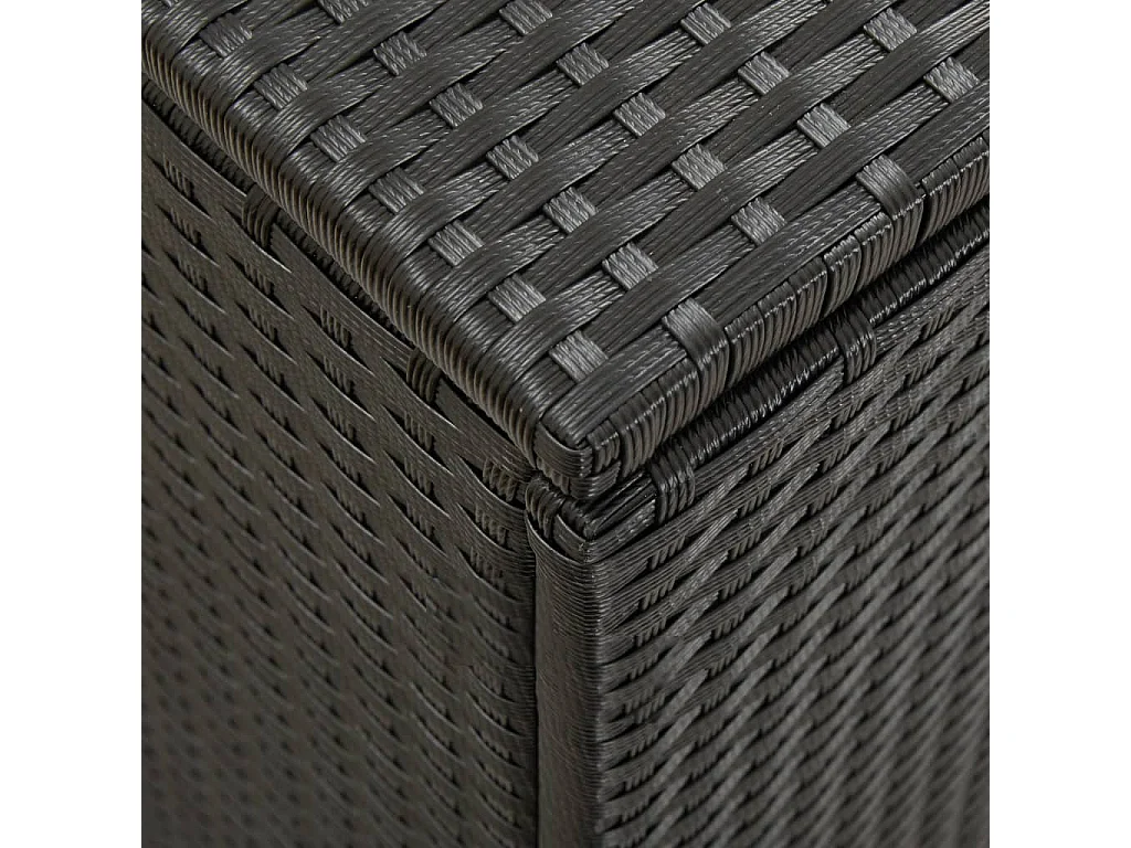 Tuinopbergbox geweven hars 200x50x60 cm zwart