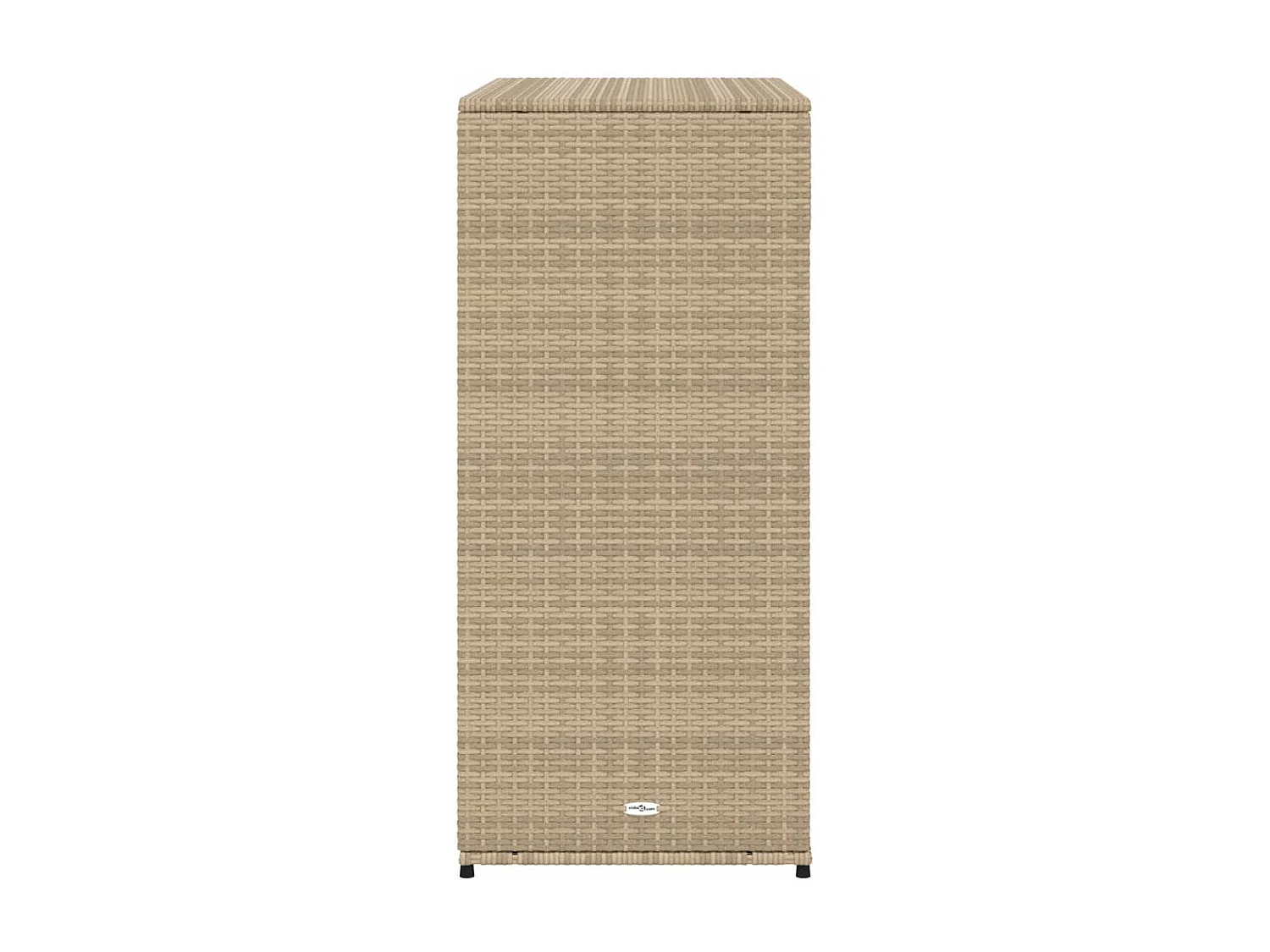 Armário de armazenamento de jardim bege 105x55x113 cm resina tecida