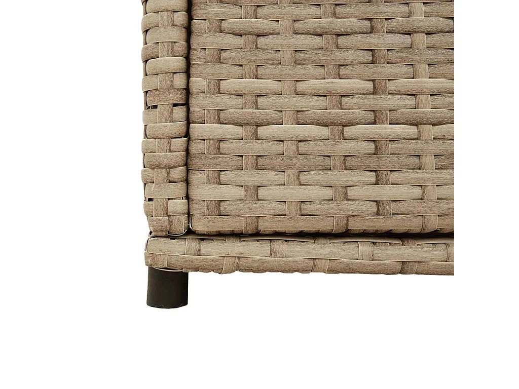 Armoire de rangement jardin beige 105x55x113 cm résine tressée