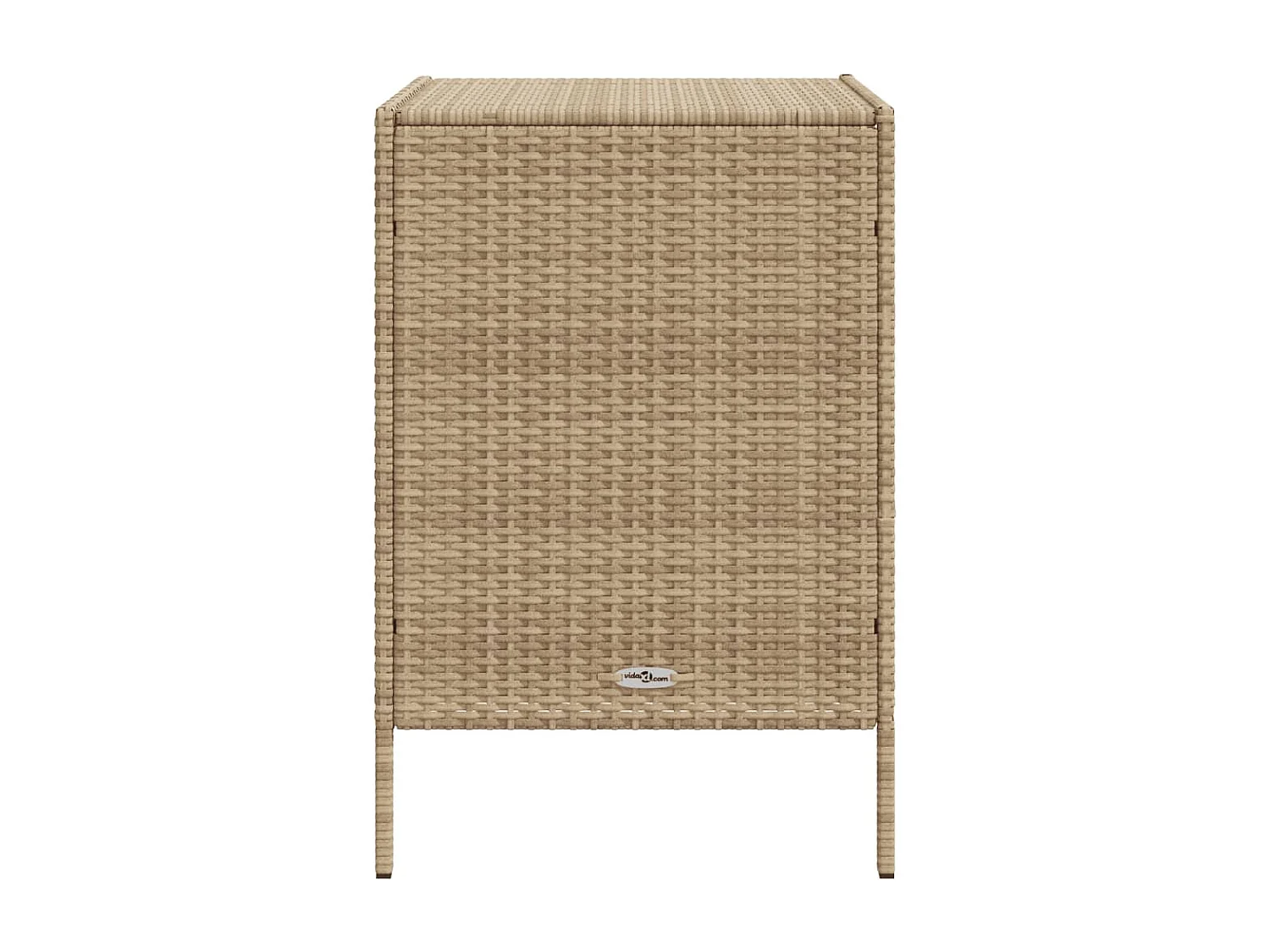 Mobile da giardino beige 55x59x80 cm in resina intrecciata