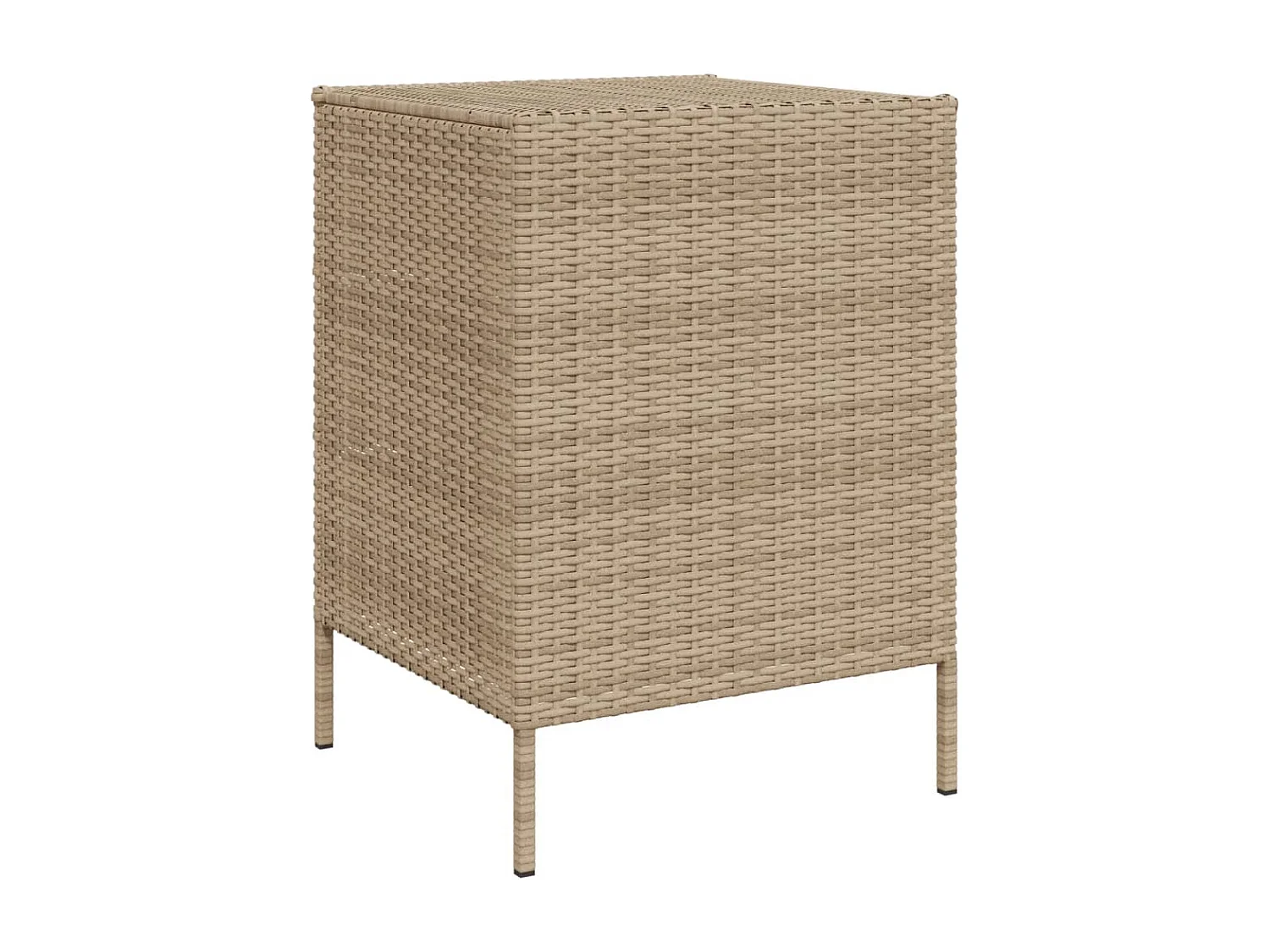 Armoire de rangement de jardin beige 55x59x80 cm résine tressée