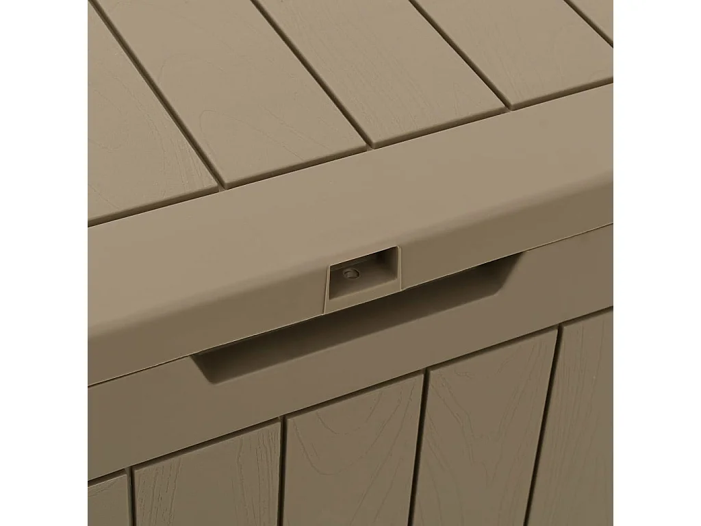 Boîte de stockage de jardin gris 55,5x43x53 cm polypropylène