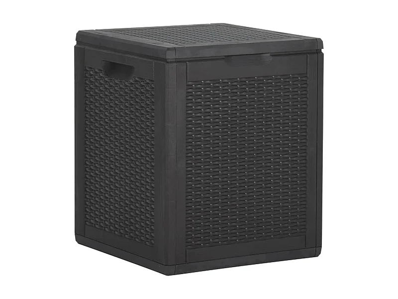 Baule da giardino 90 L Rattan PP nero