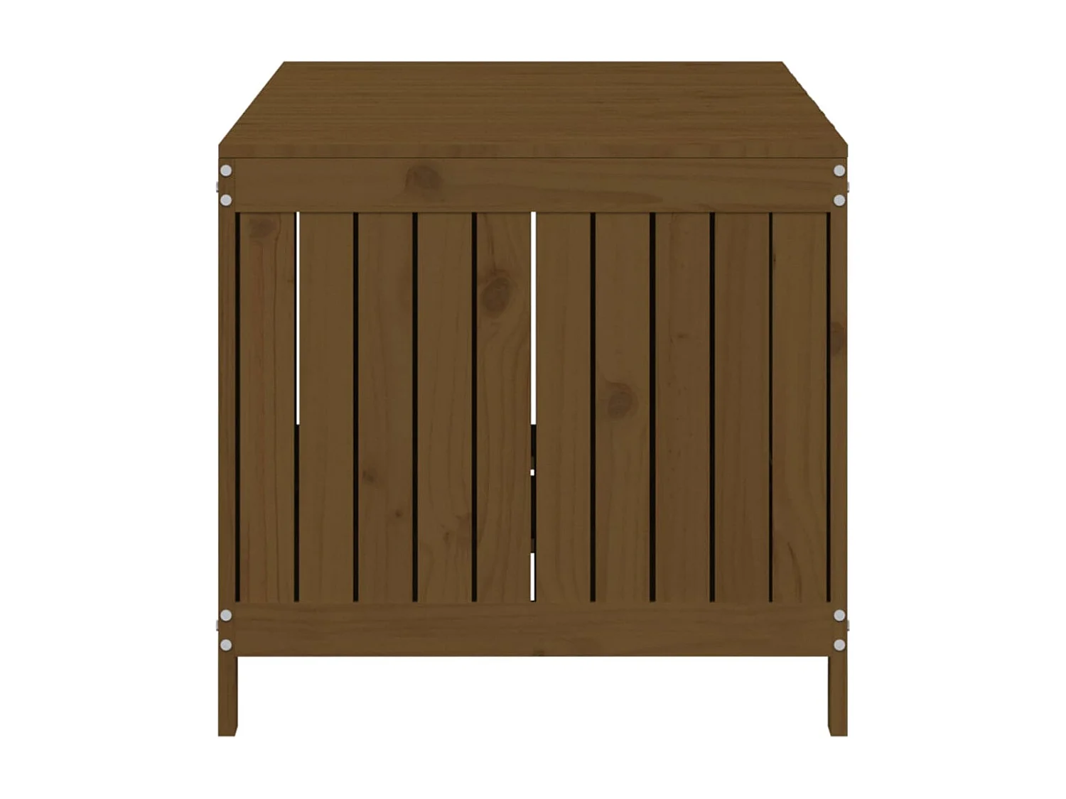Caixa de armazenamento de jardim Castanho mel 147x68x64 cm Madeira de pinho
