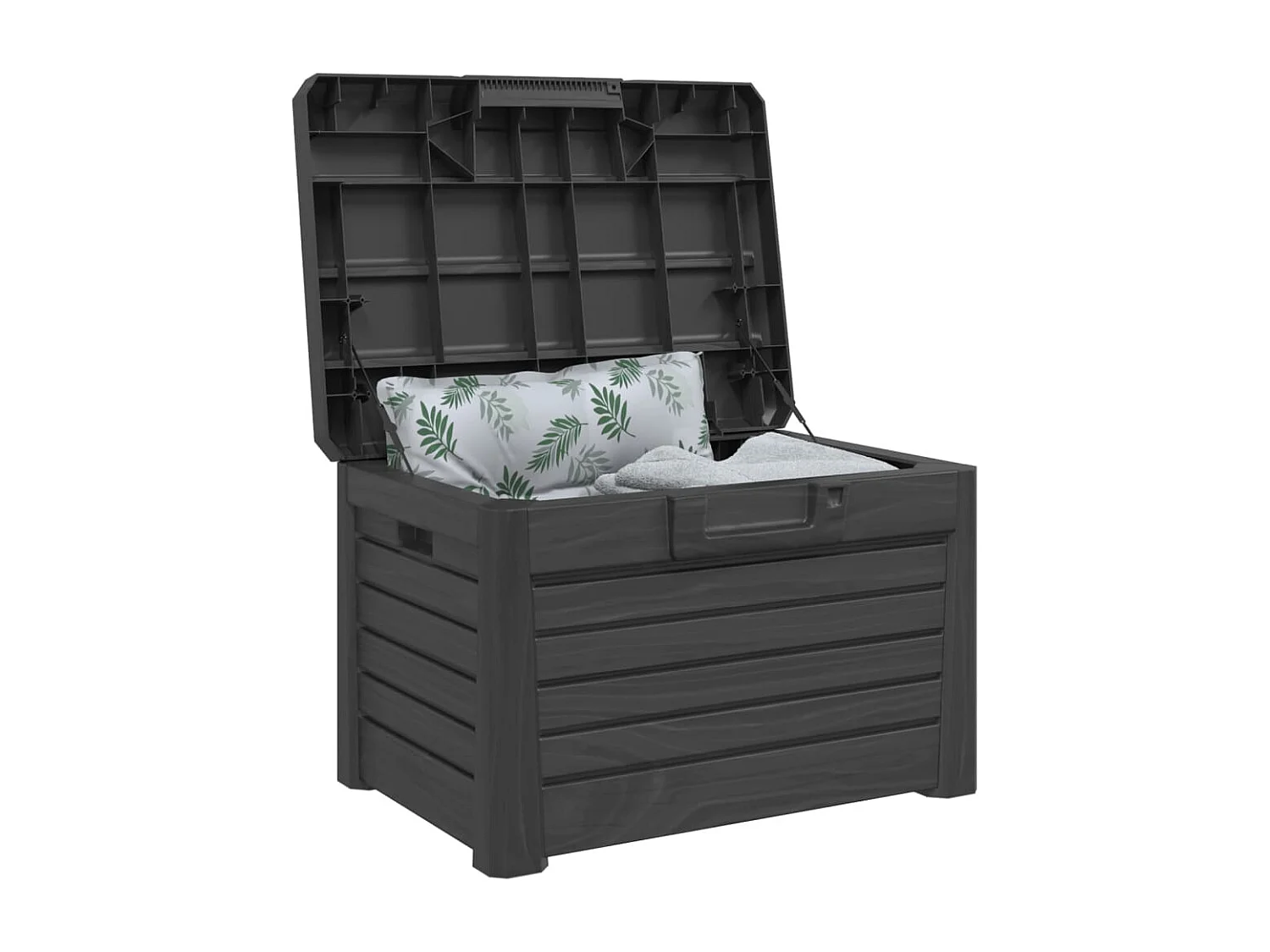 Caja de cojines exterior de polipropileno antracita