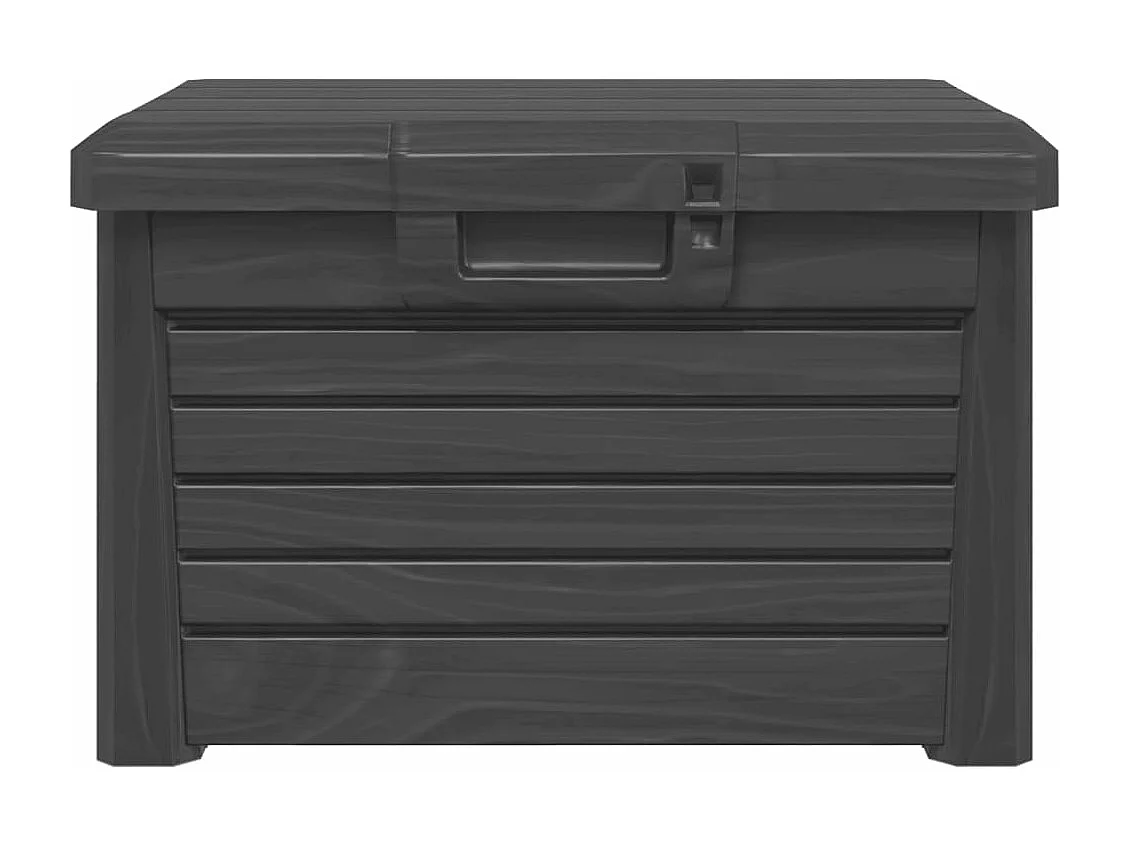 Caja de cojines exterior de polipropileno antracita