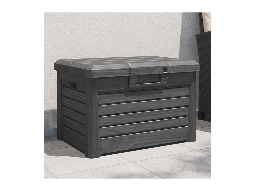 Boîte à coussins d'extérieur anthracite polypropylène