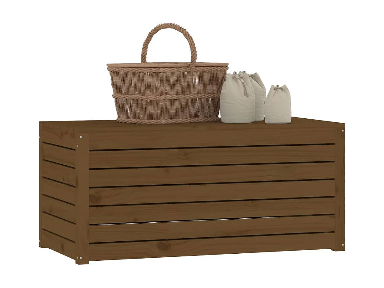 Boîte de jardin marron miel 101x50,5x46,5 cm bois massif de pin